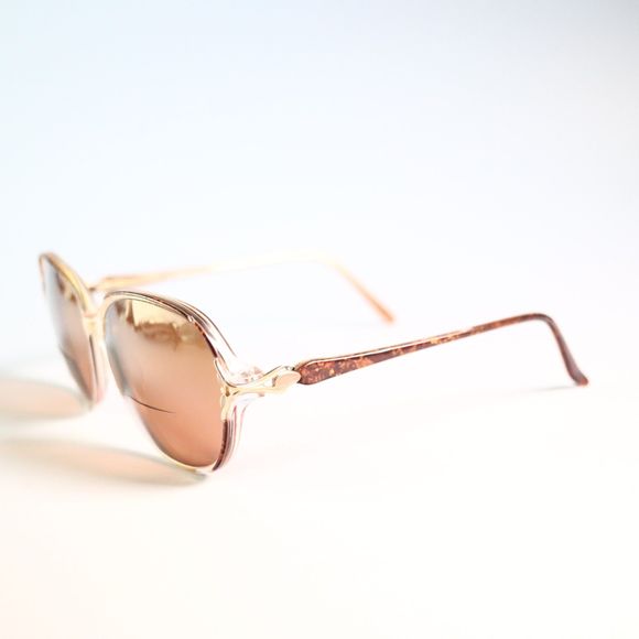 Vintage Joan Collins Secret Tortoise Marine Marron Oversize eyeglasses frame N14 - Picture 2 of 13